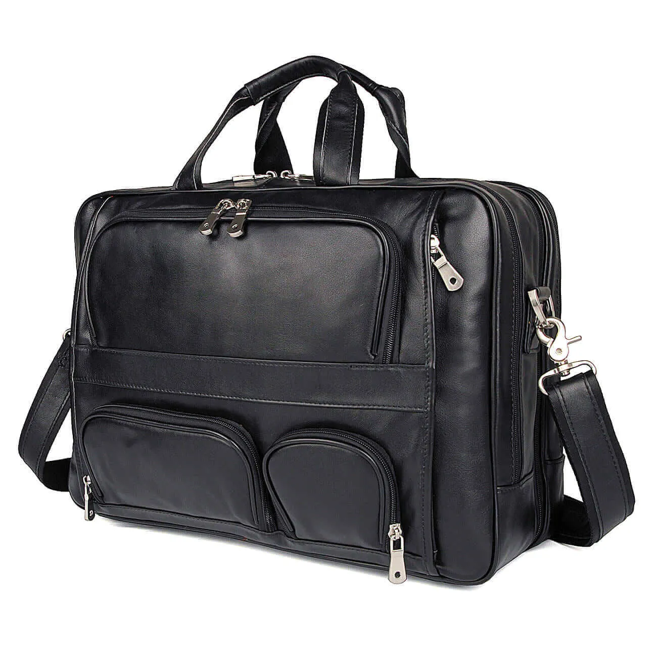 Genuine Leather 17-Inch Laptop Bag for Men – Sleek & Functional