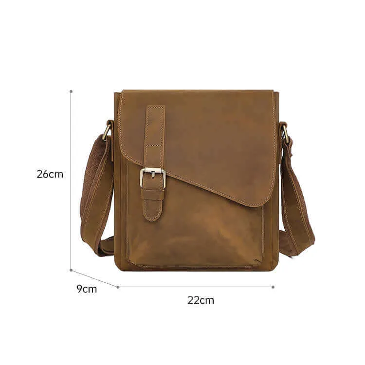 Genuine Leather Shoulder & Crossbody Bag – Versatile for Men