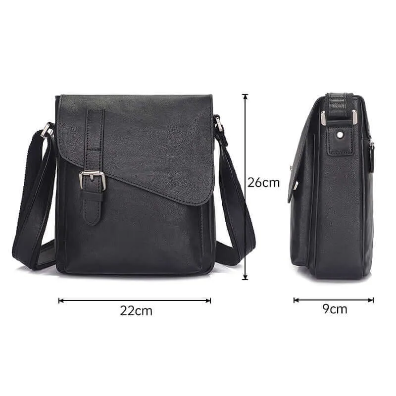 Genuine Leather Shoulder & Crossbody Bag – Versatile for Men