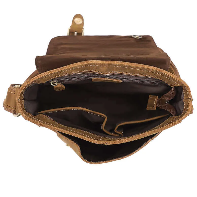 Genuine Leather Shoulder & Crossbody Bag – Versatile for Men