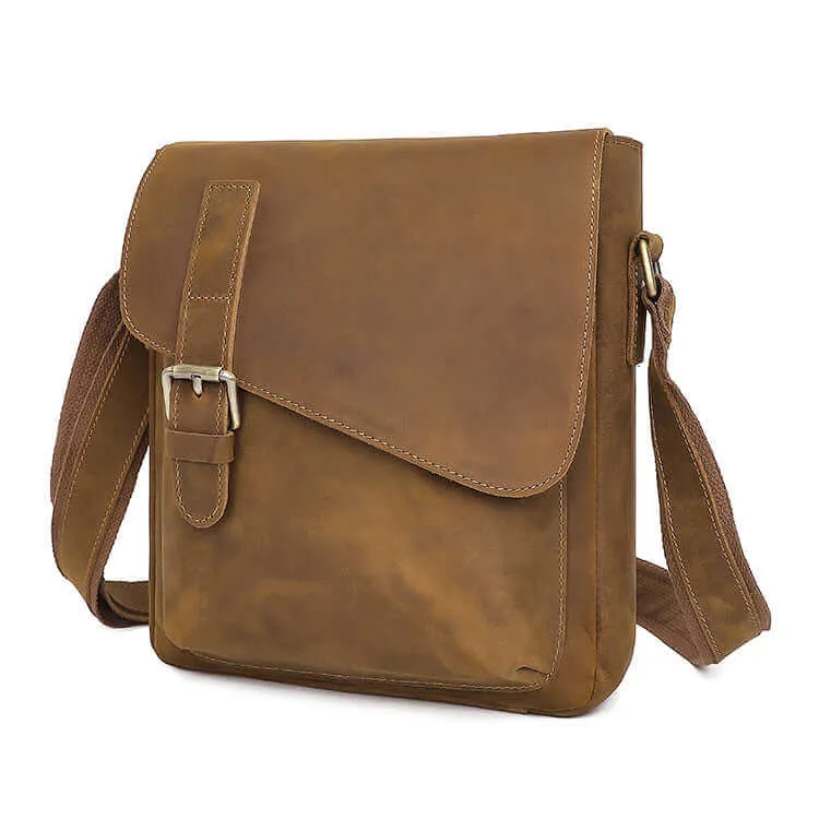 Genuine Leather Shoulder & Crossbody Bag – Versatile for Men