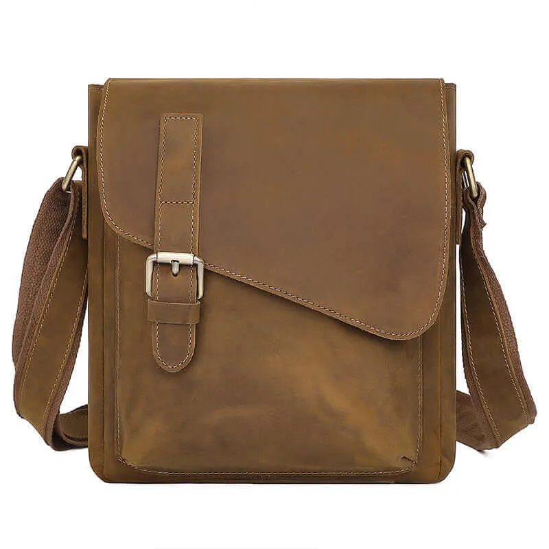 Genuine Leather Shoulder & Crossbody Bag – Versatile for Men