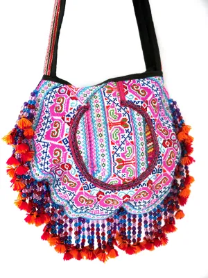 Handmade Hill Tribe Bags with bead work (NC-Crossed body- One Side- embroidery)