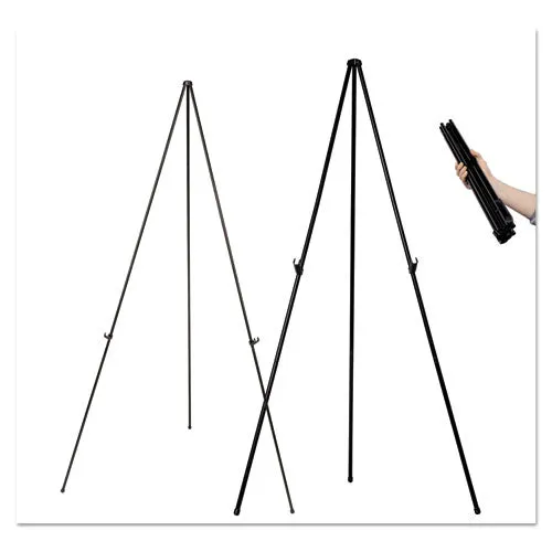 Instant Easel, 61.5" High, Black, Steel, Lightweight