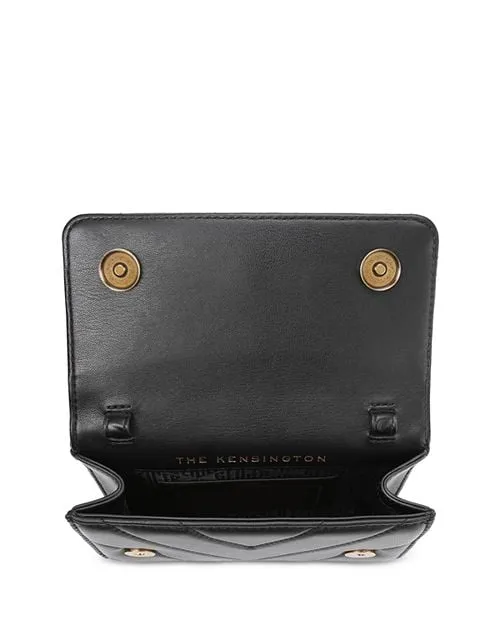 Kensington KURT GEIGER LONDON Extra Mini Quilted Leather Clutch Black