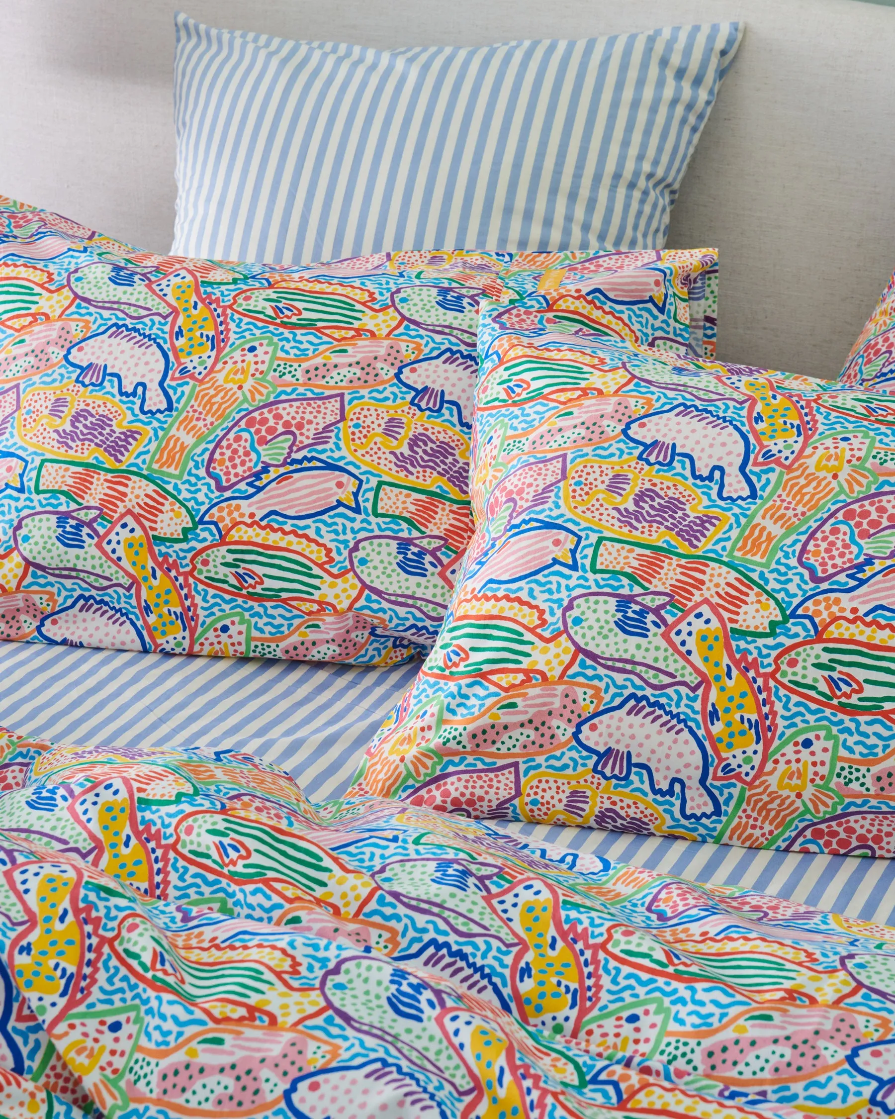 Kip & Co x Ken Done Rainbow Fish Organic Cotton Quilt Cover