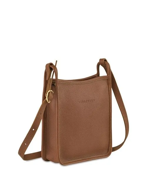 Le Foulon&;eacute; Longchamp Small Leather Zip Crossbody Bag, Brown