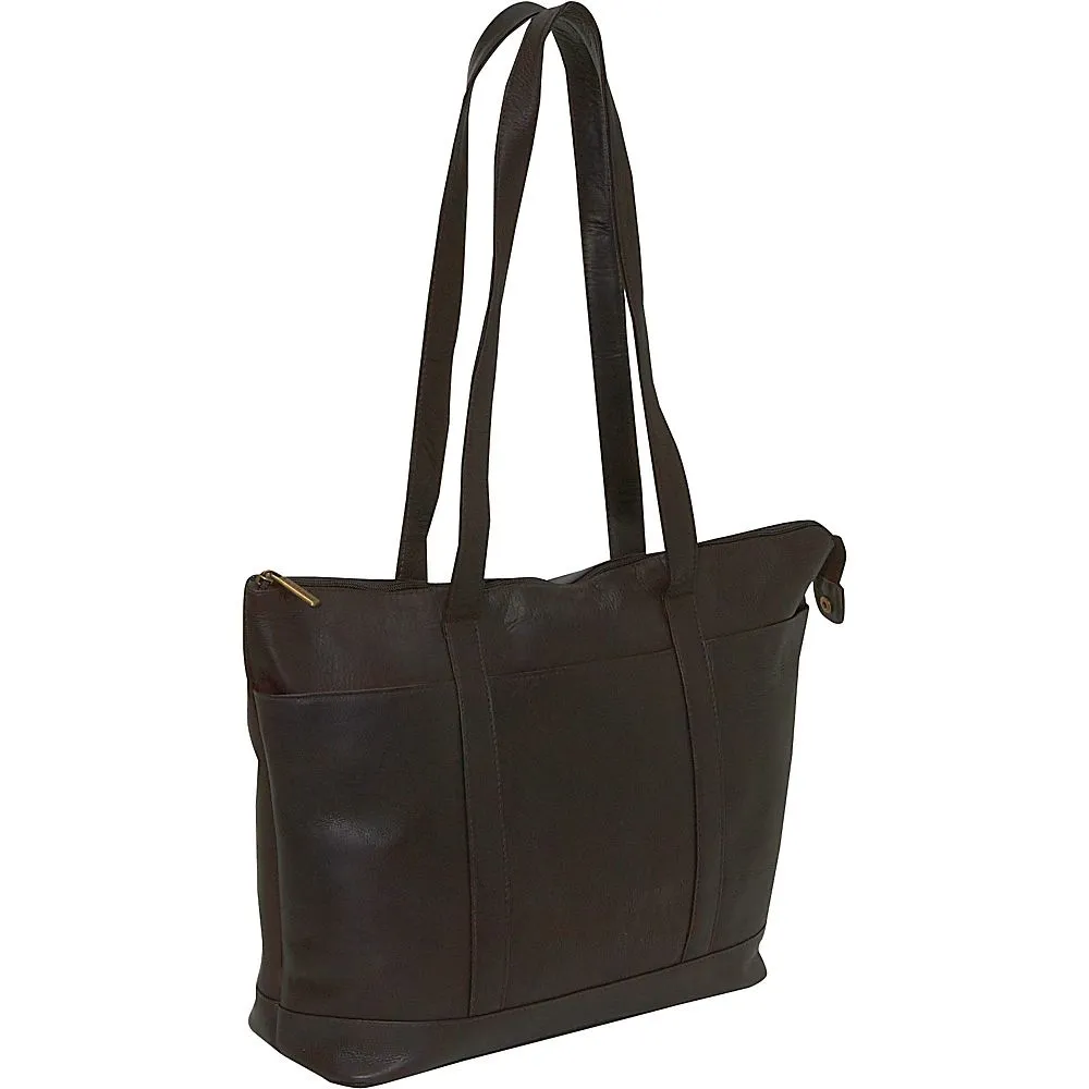 Leather Medium Classic Pocket Tote Bag