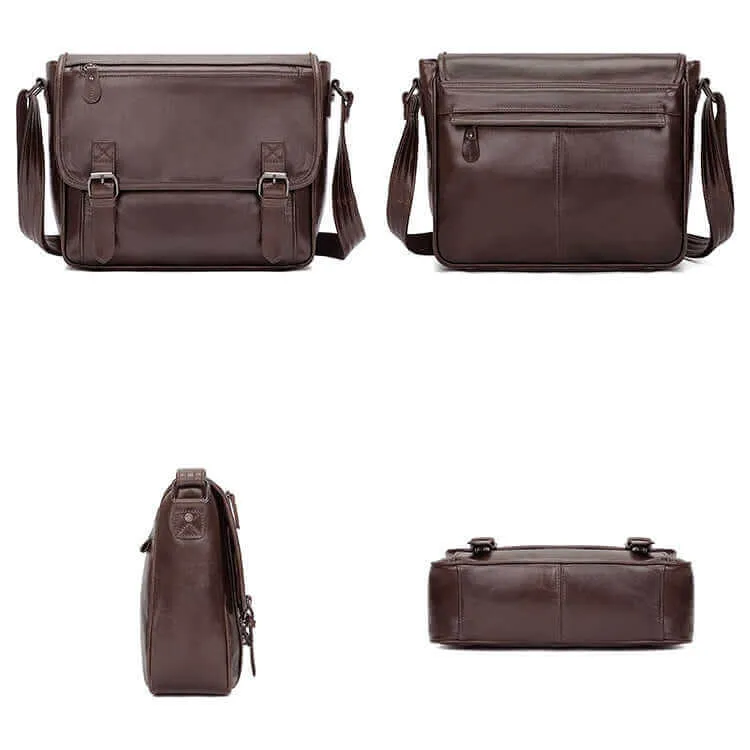 Leather Messenger Bag for Men - Shoulder & Crossbody