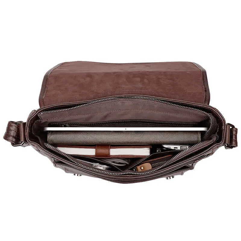 Leather Messenger Bag for Men - Shoulder & Crossbody