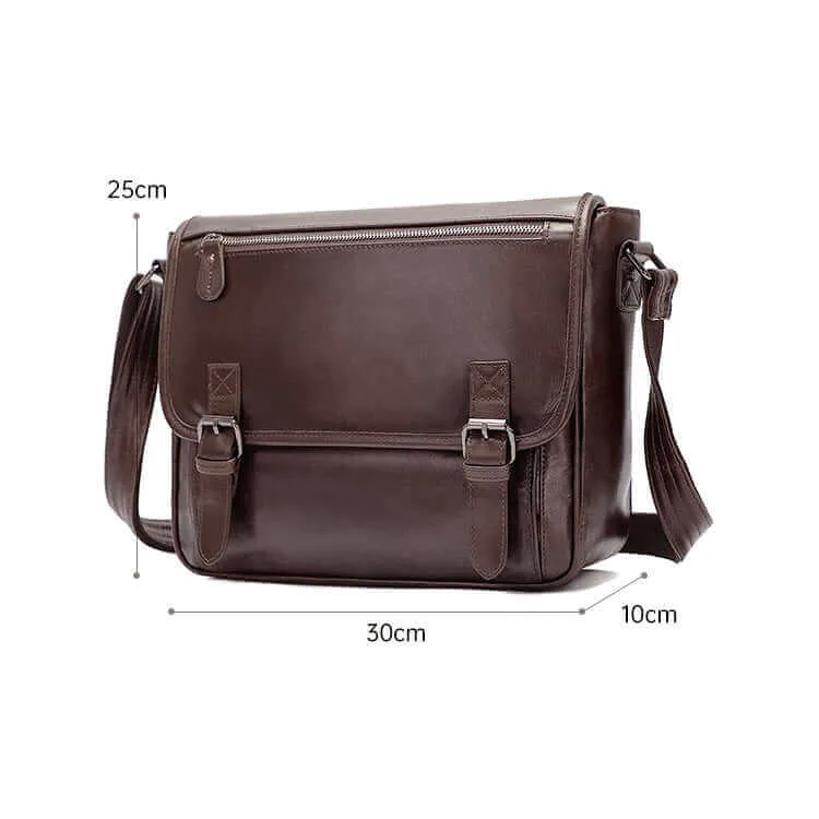 Leather Messenger Bag for Men - Shoulder & Crossbody