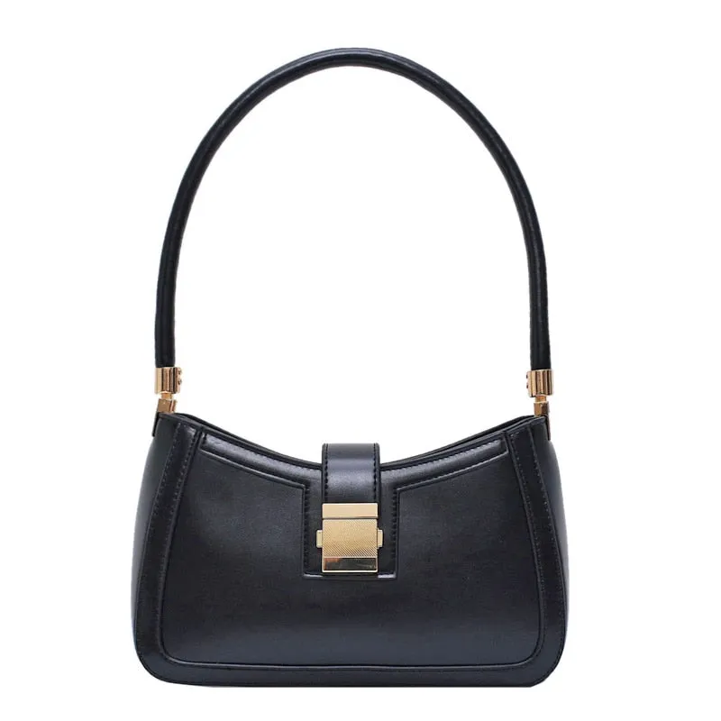 Leather shoulder bag for women