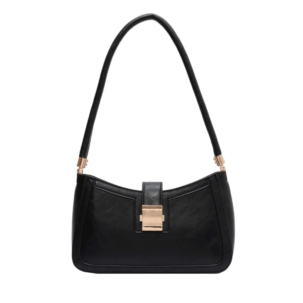 Leather shoulder bag for women