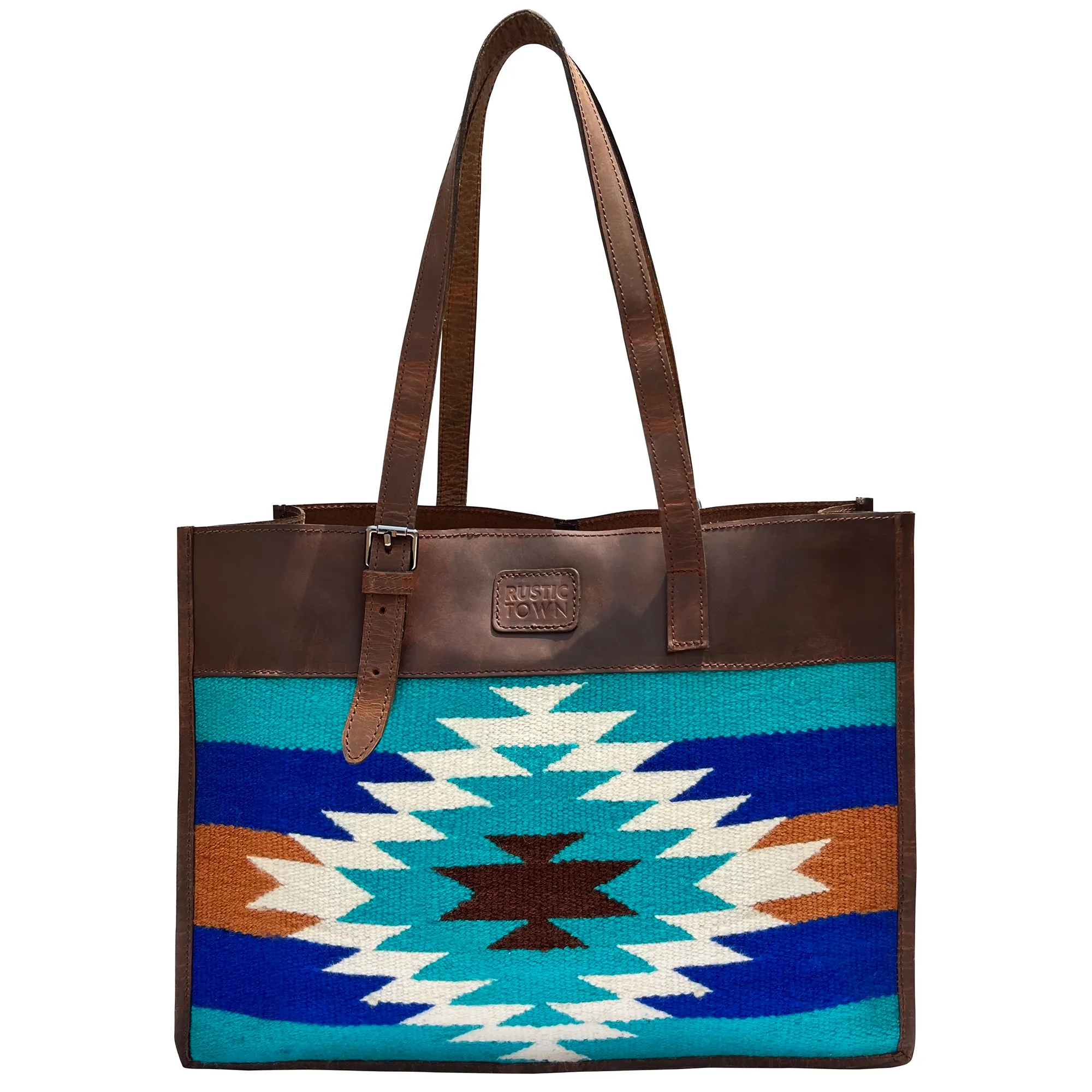 Leather Tote Bag Aztec Western Purse for Women