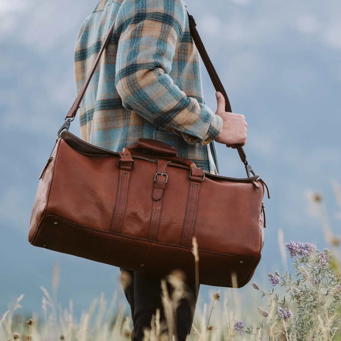 Limited Edition Roosevelt Leather Duffle Bag | Buffalo Grain