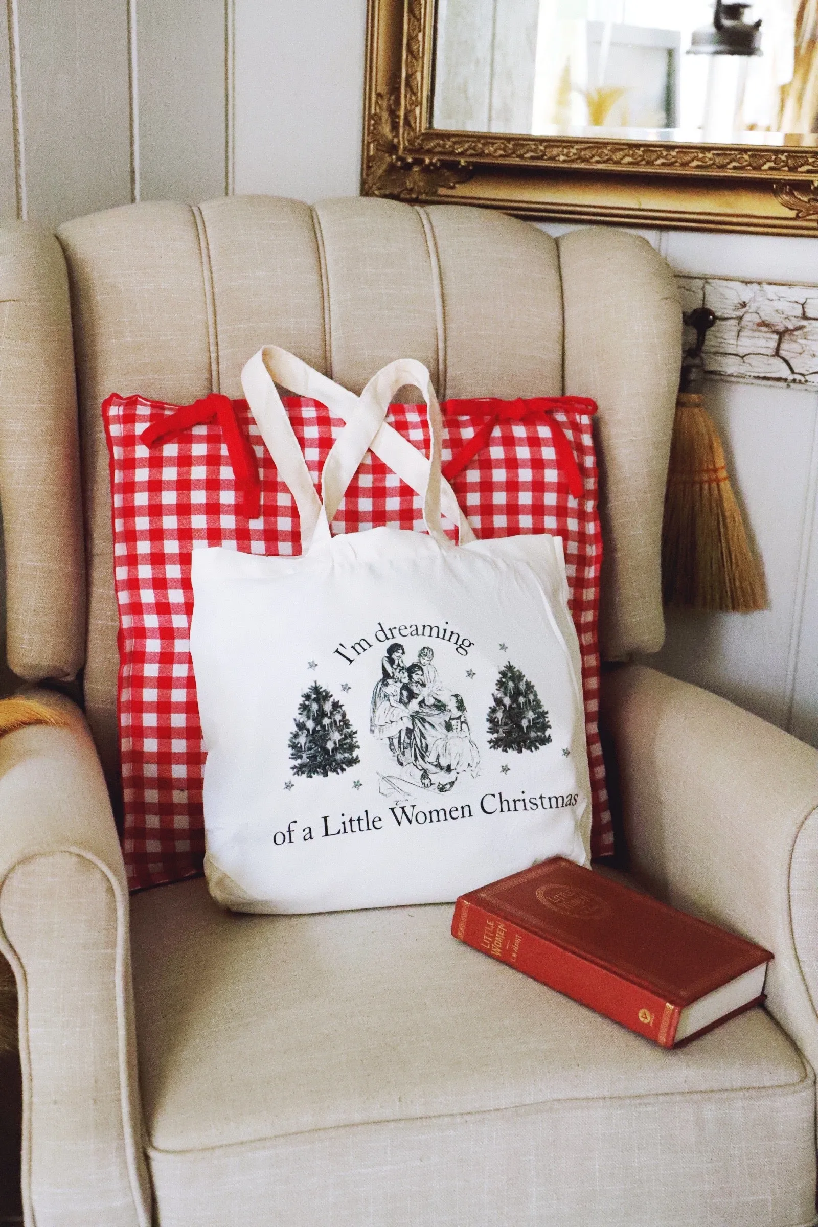 Little Woman Christmas Tote Bag