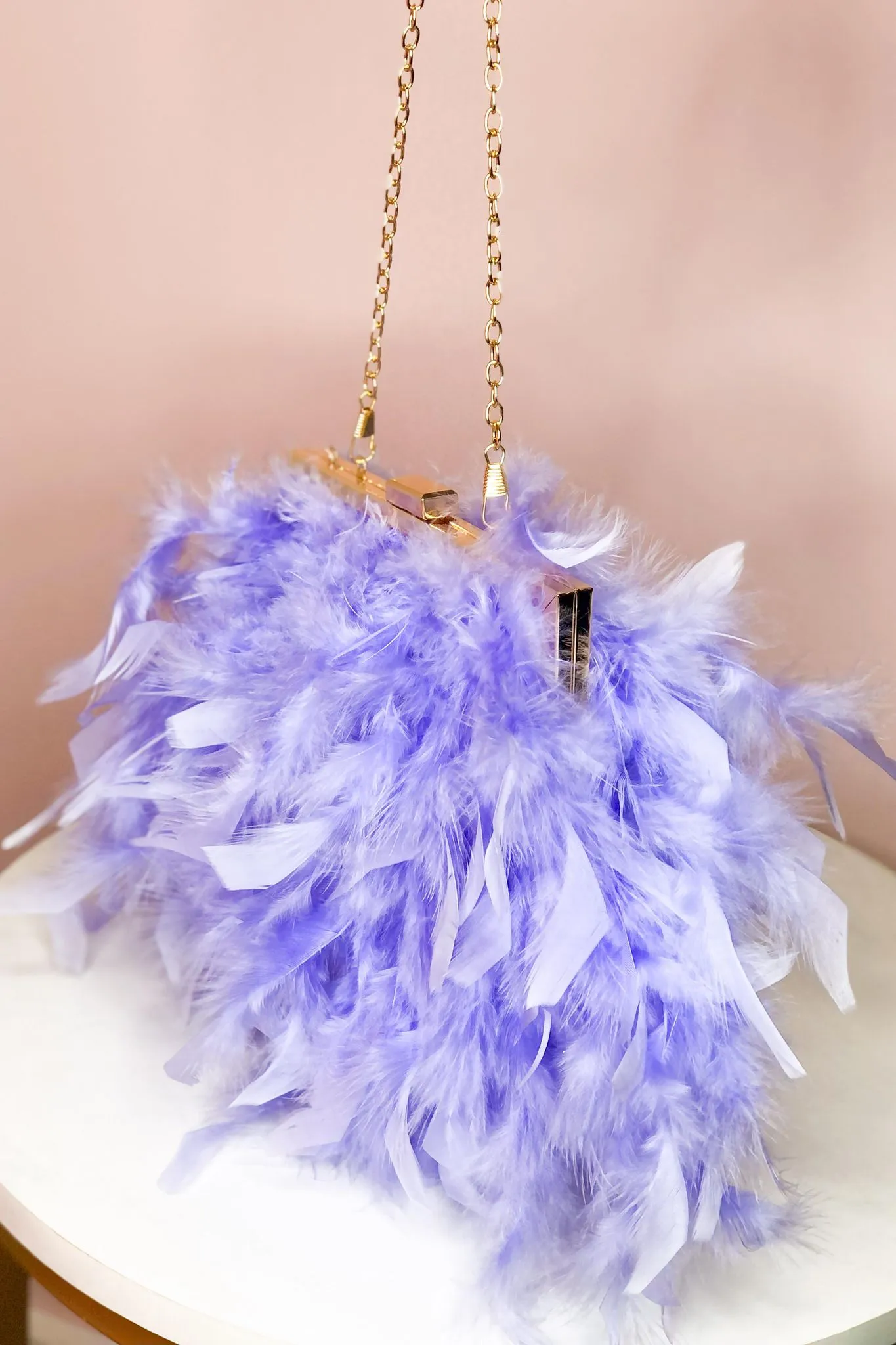 Lovey Feathered Chain Strap Hand Bag *FINAL SALE*