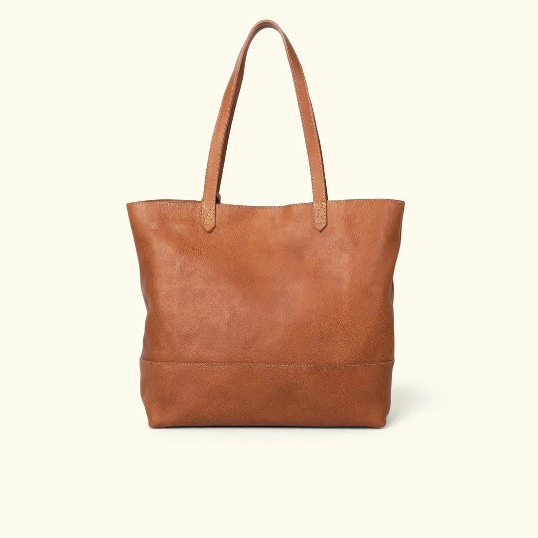 Madison Leather Tote Bag | Saddle Tan