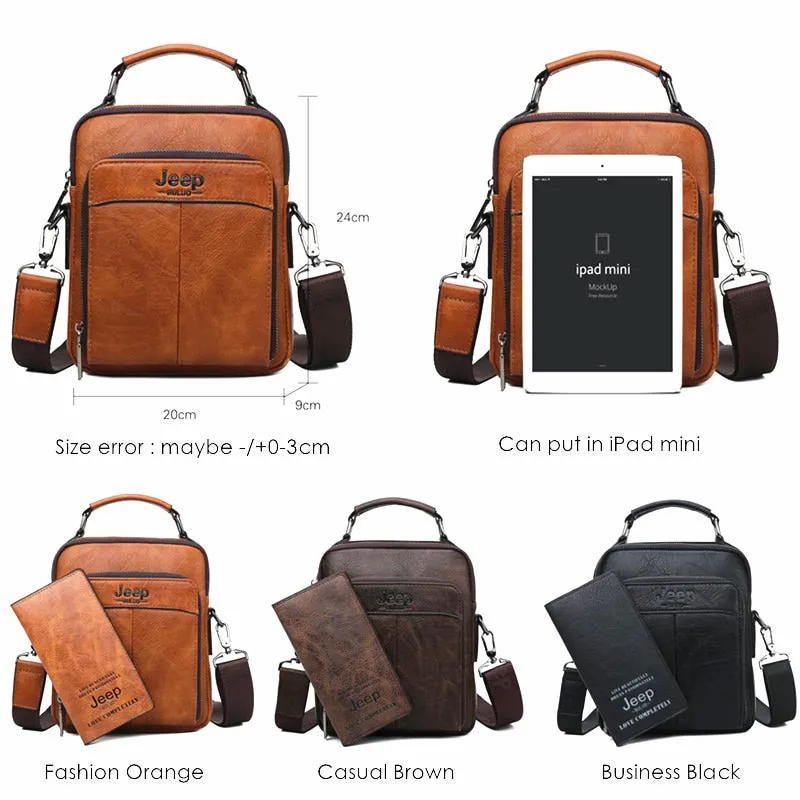 Male Crossbody Shoulder Messenger Bags Men Handbag High Quality Split Leather Man Bag Fashion Bags