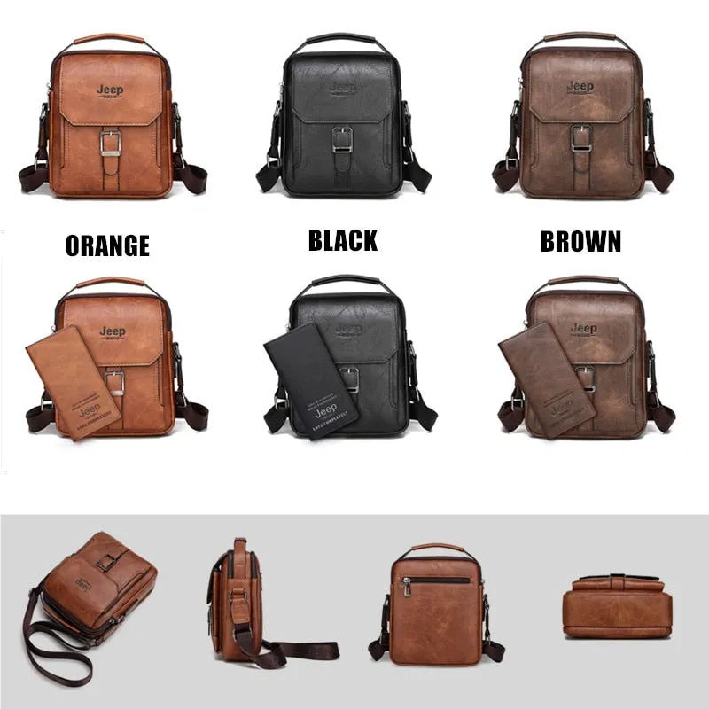 Man's Tote Hand Bag Crossbody Business Casual Daypacks Leather 2020 New Men Fashion Messenger Shoulder