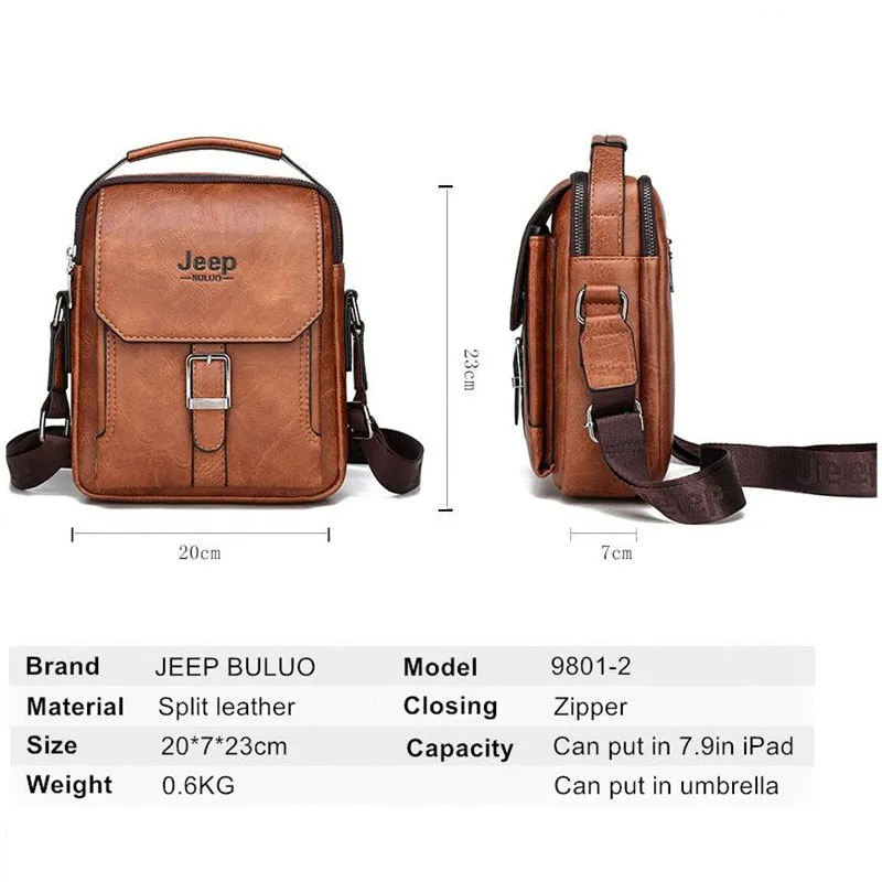 Man's Tote Hand Bag Crossbody Business Casual Daypacks Leather 2020 New Men Fashion Messenger Shoulder