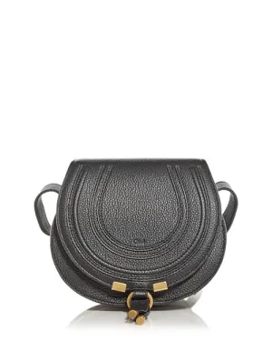 Marcie Chloe Small Leather Saddle Bag, Black