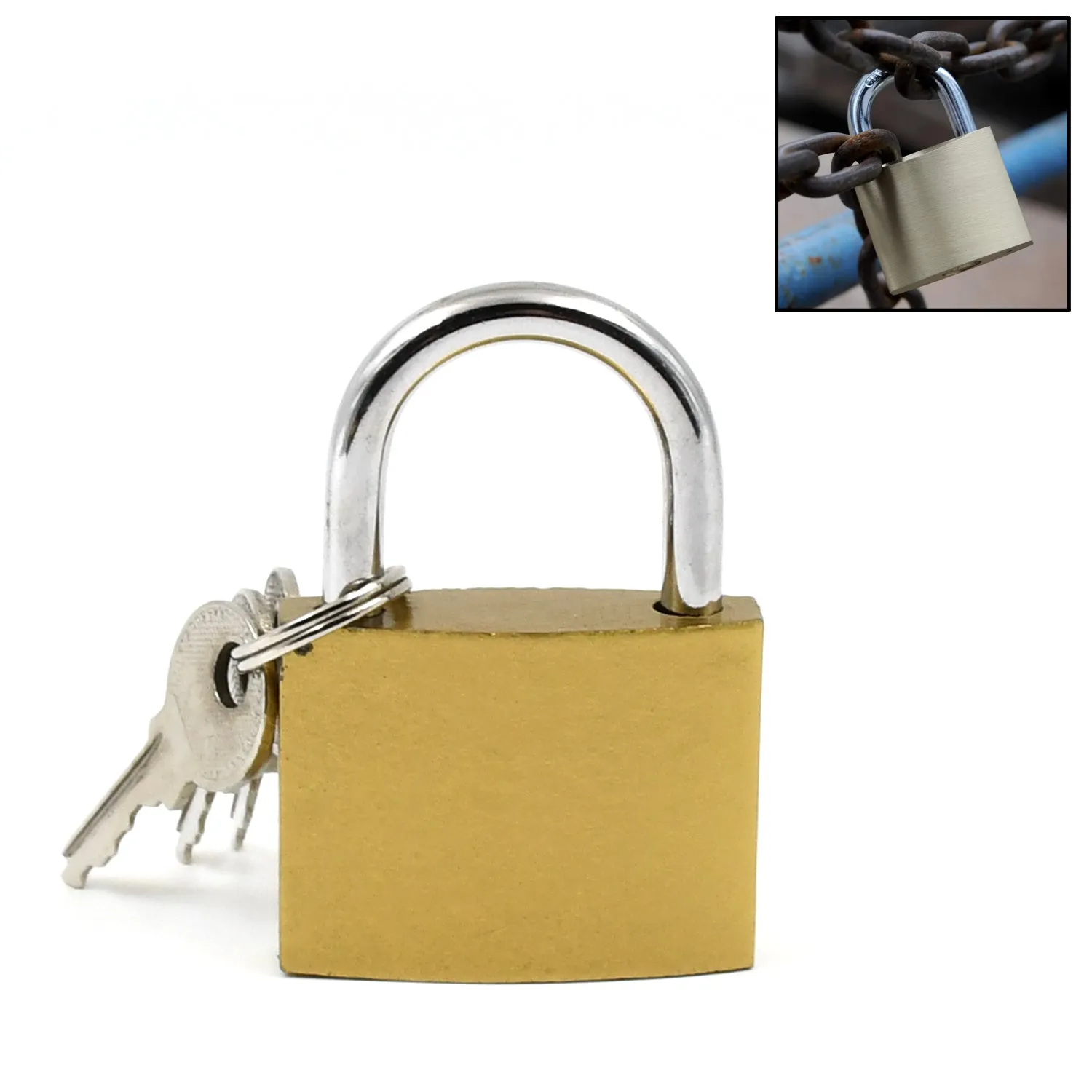 Multipurpose Solid 3 Keys Padlock 38 mm / 1 Pc)