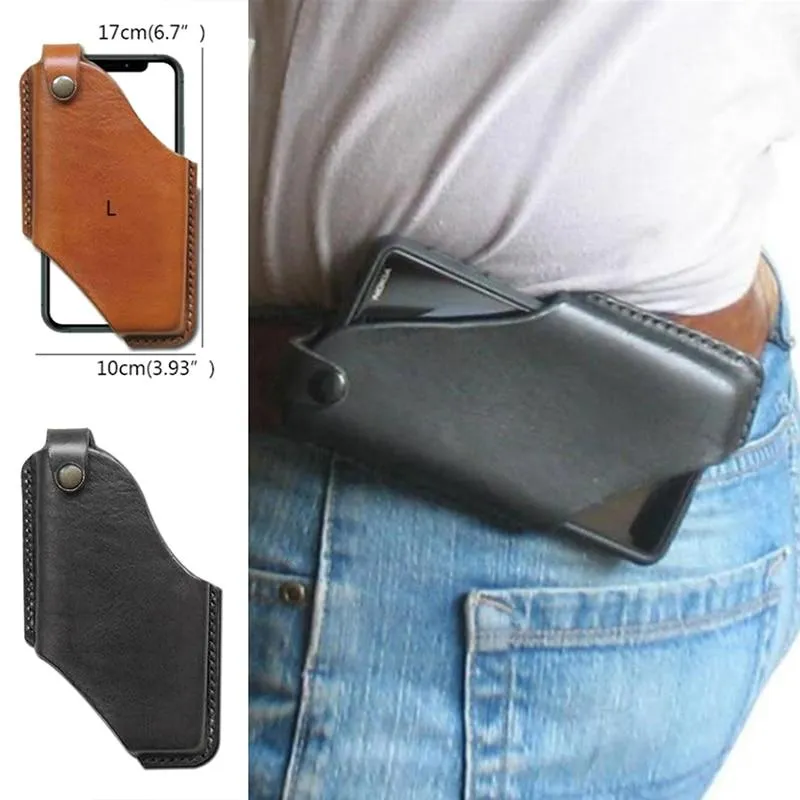 New  Men Cellphone Loop Holster Case Belt Waist Bag Props Leather Purse Phone Wallet |Phone Case & Covers