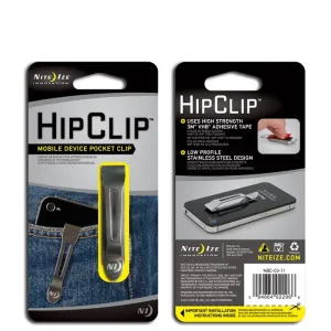 Nite Ize® NBC-03-11 HipClip™ Mobile Device Pocket Clip, Stainless Steel