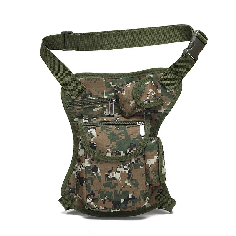 OUTDOOR CAMOUFLAGE TACTICAL LEG BAG, MULTIFUNCTIONAL WATERPROOF WAIST BAG