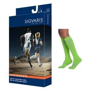 Performance Sock Calf, 20-30, Size MM, Closed, Lime