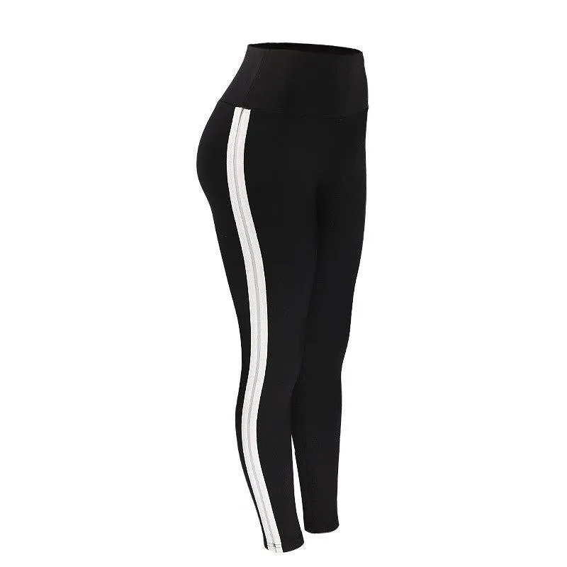 Pleats Sports Elasticity Yoga White Goose Down Fitness Sports Leggings