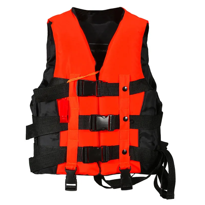 Polyester Adult Life Jacket Universal Swimming Boating Ski Drifting Vest With Whistle Prevention S-XXXL Sizes