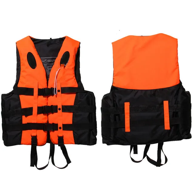 Polyester Adult Life Jacket Universal Swimming Boating Ski Drifting Vest With Whistle Prevention S-XXXL Sizes