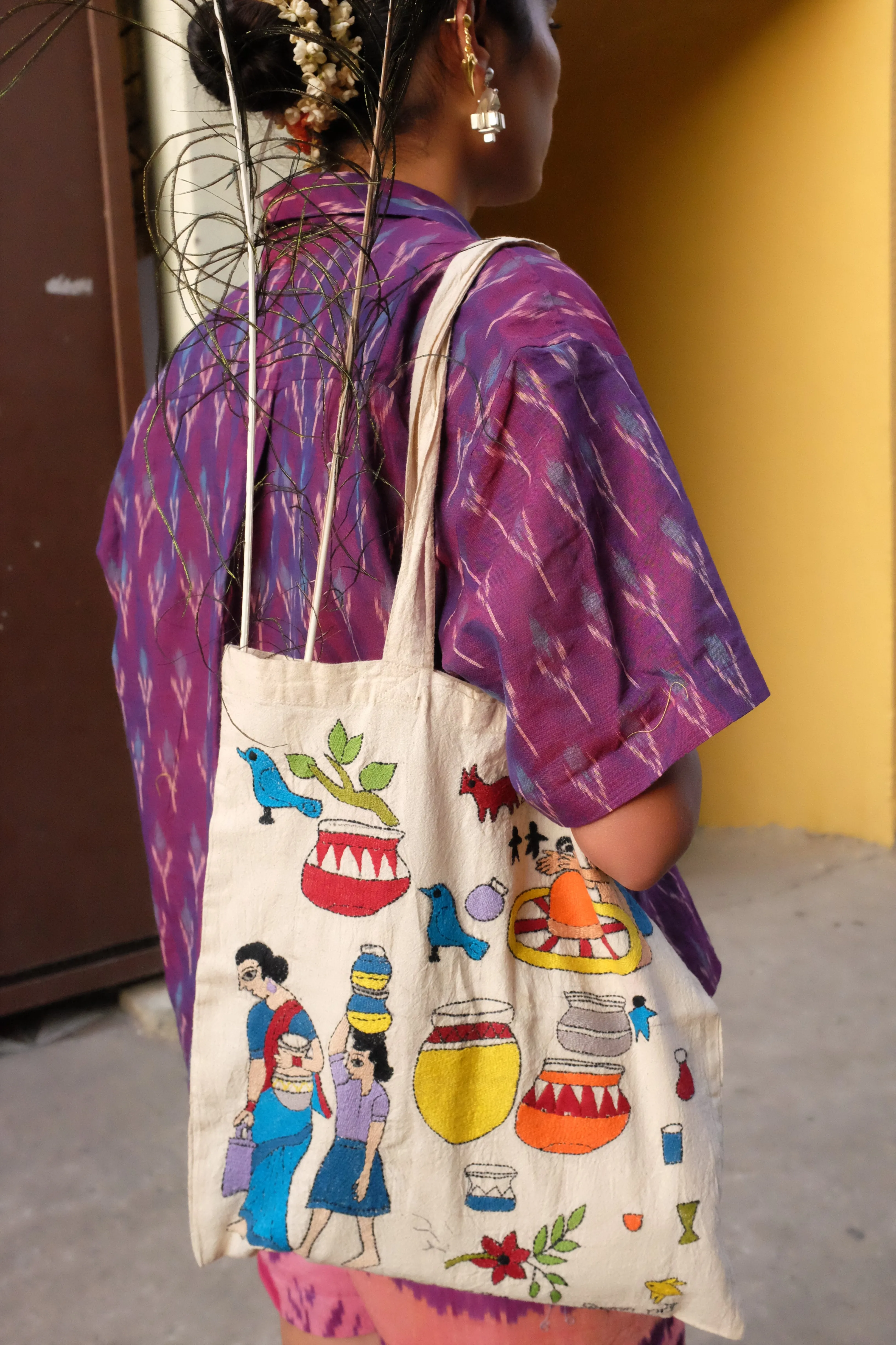 Potters of Bengal Kantha Tote Bag