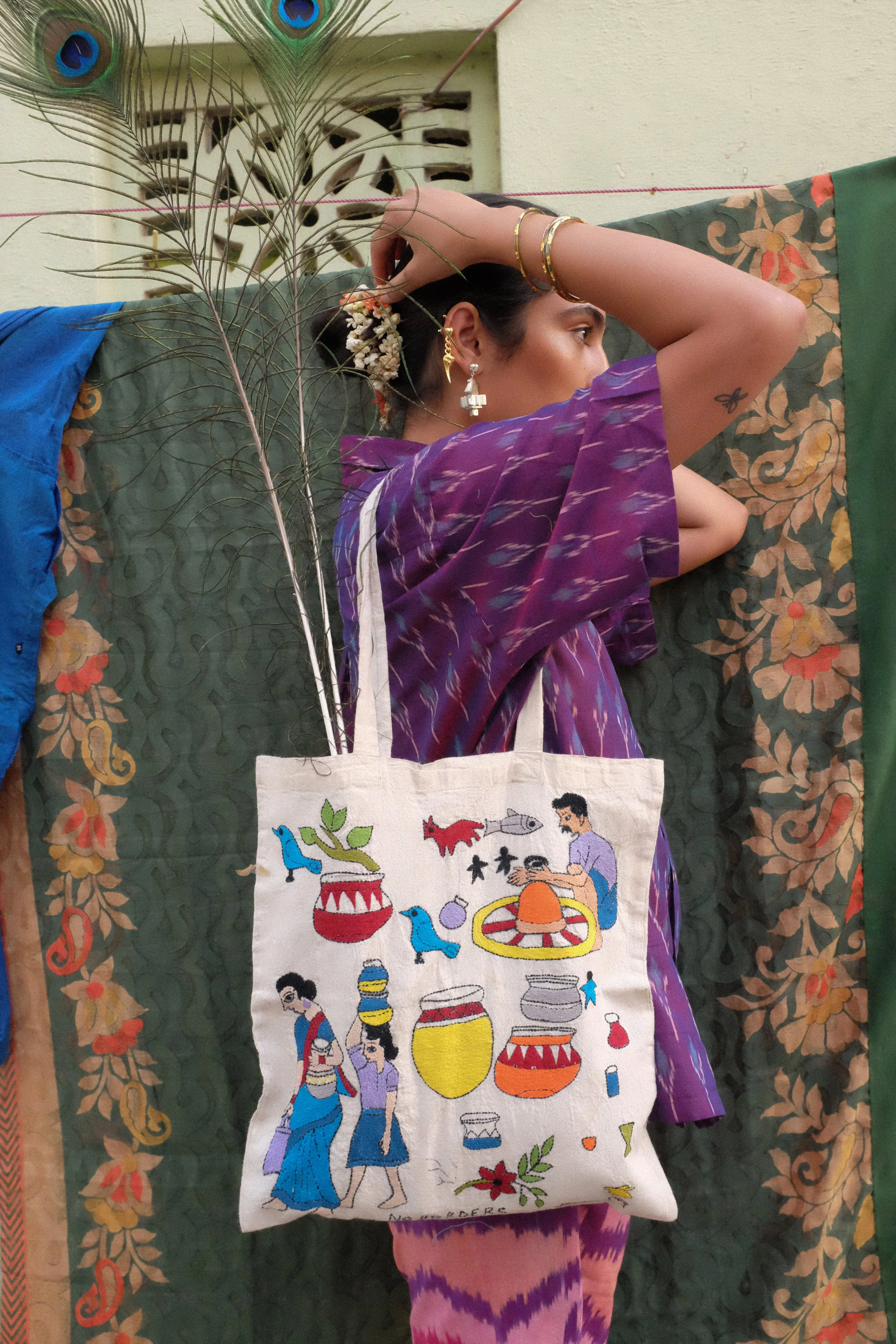 Potters of Bengal Kantha Tote Bag