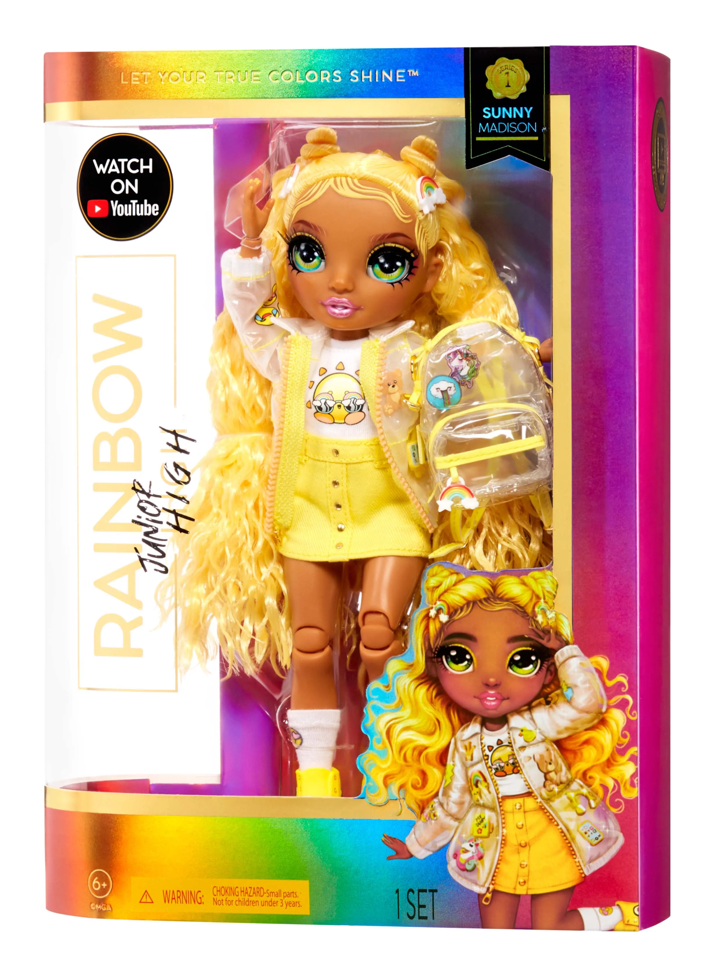 Rainbow High Junior High Fashion Doll Sunny Madison