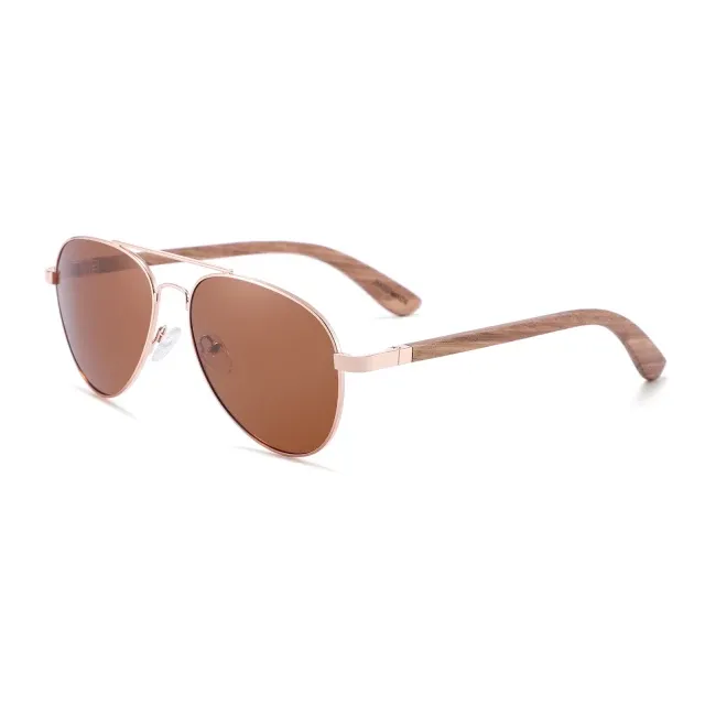 Ralferty Wood Sunglasses - Pilot Brown