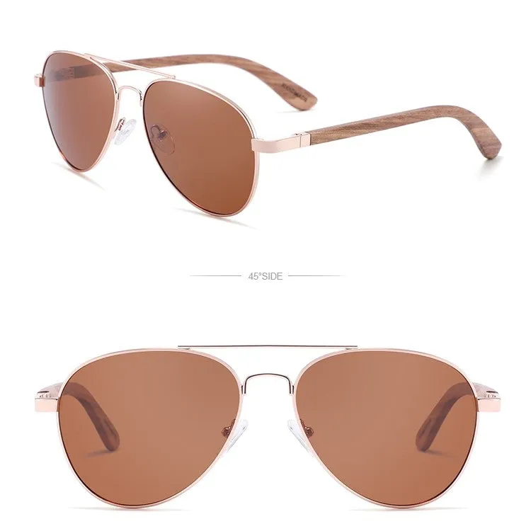 Ralferty Wood Sunglasses - Pilot Brown