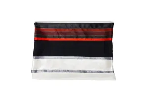 Red and Black Tallit Bag, Bar Mitzvah Tallit Bag, Personalized Tallit Bag