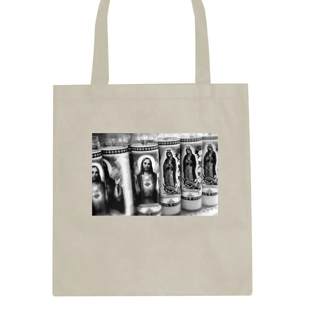 Religious Candles Photography by John Ramos Tote Bag