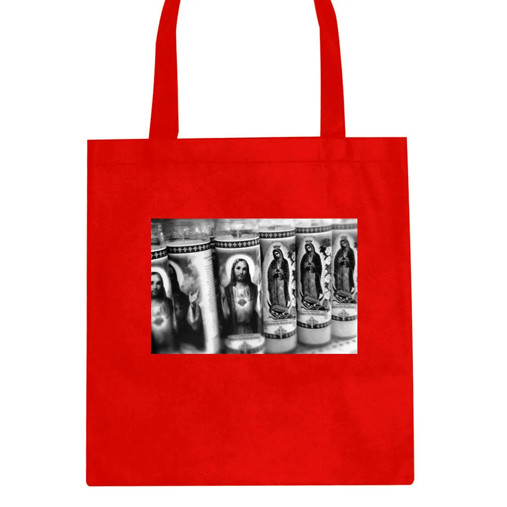 Religious Candles Photography by John Ramos Tote Bag