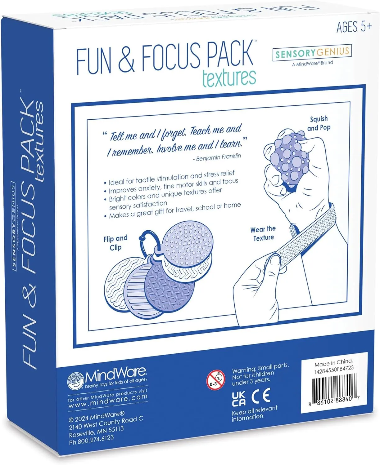 Sensory Genius: Fun & Focus Pack: Textures Fidget Set