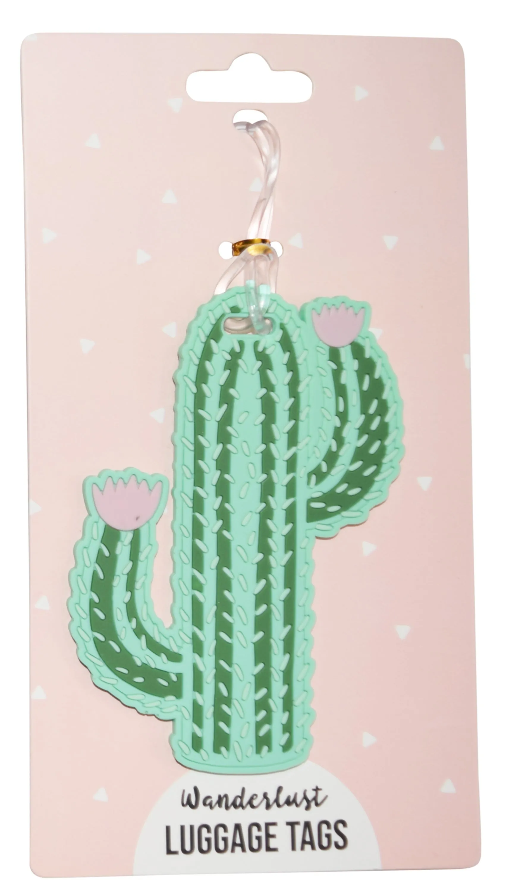 Silicone Luggage Tag Natural Cactus