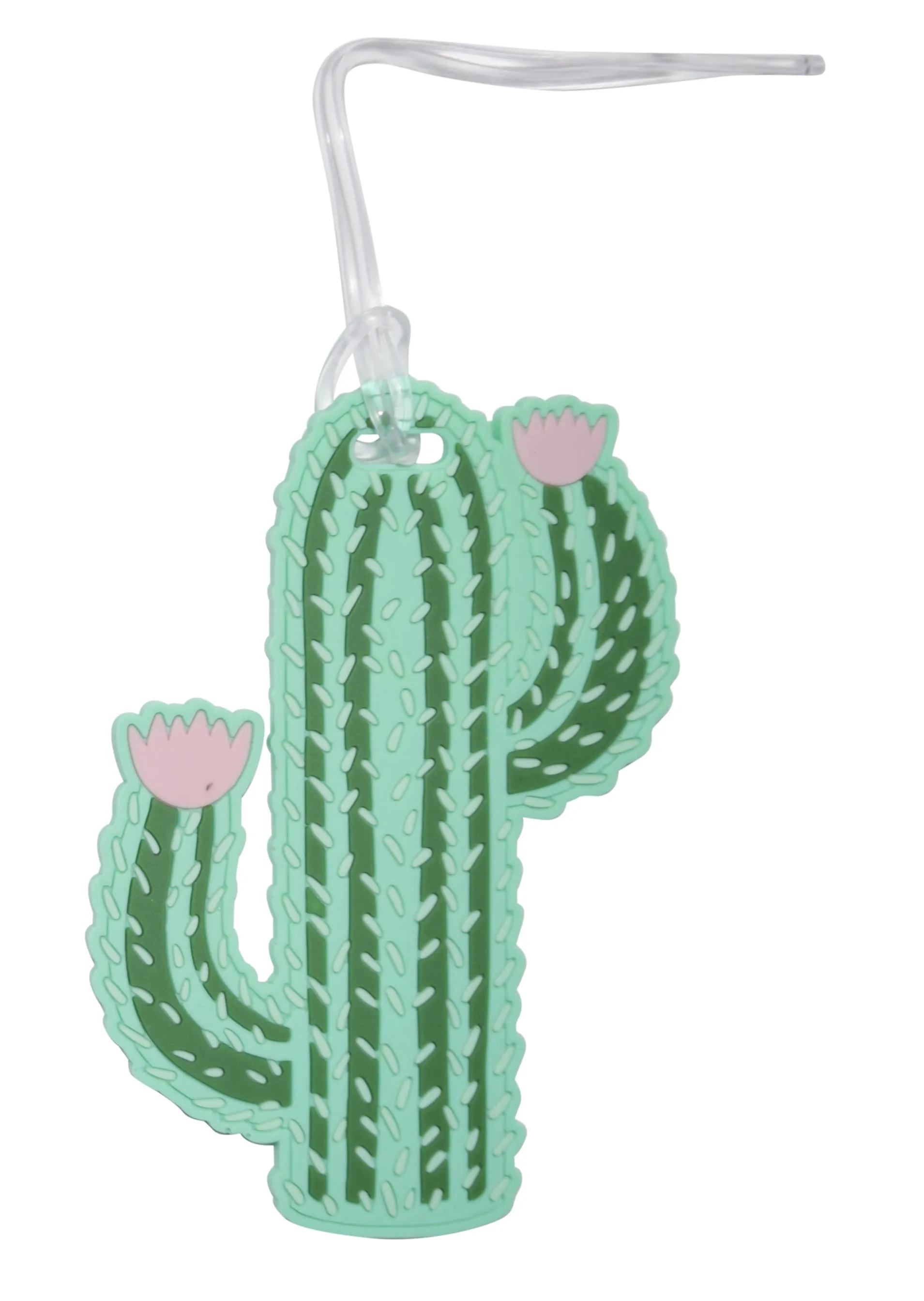 Silicone Luggage Tag Natural Cactus