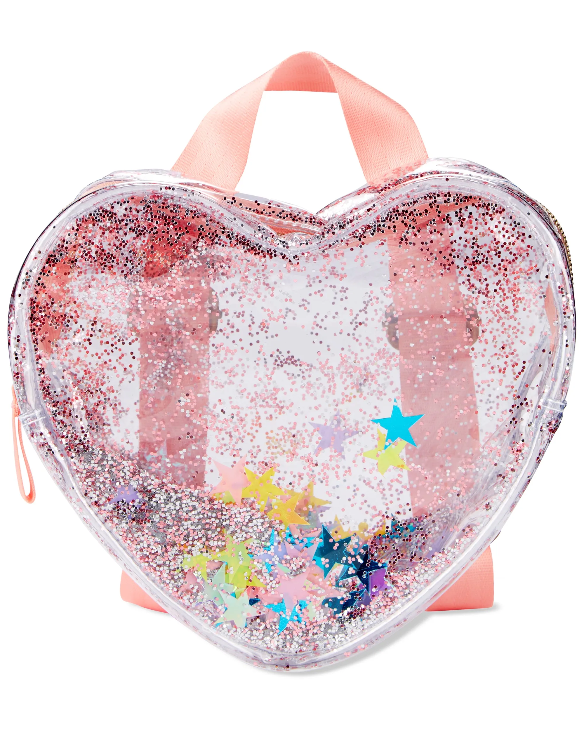 Skip Hop Clear Glitter Heart Backpack