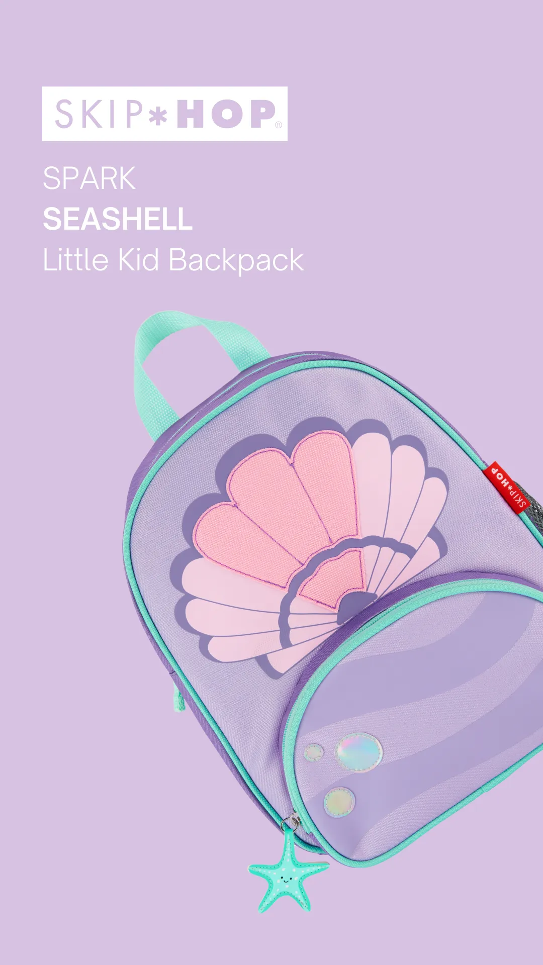 Skip Hop Spark Style Little Kid Backpack- Seashell