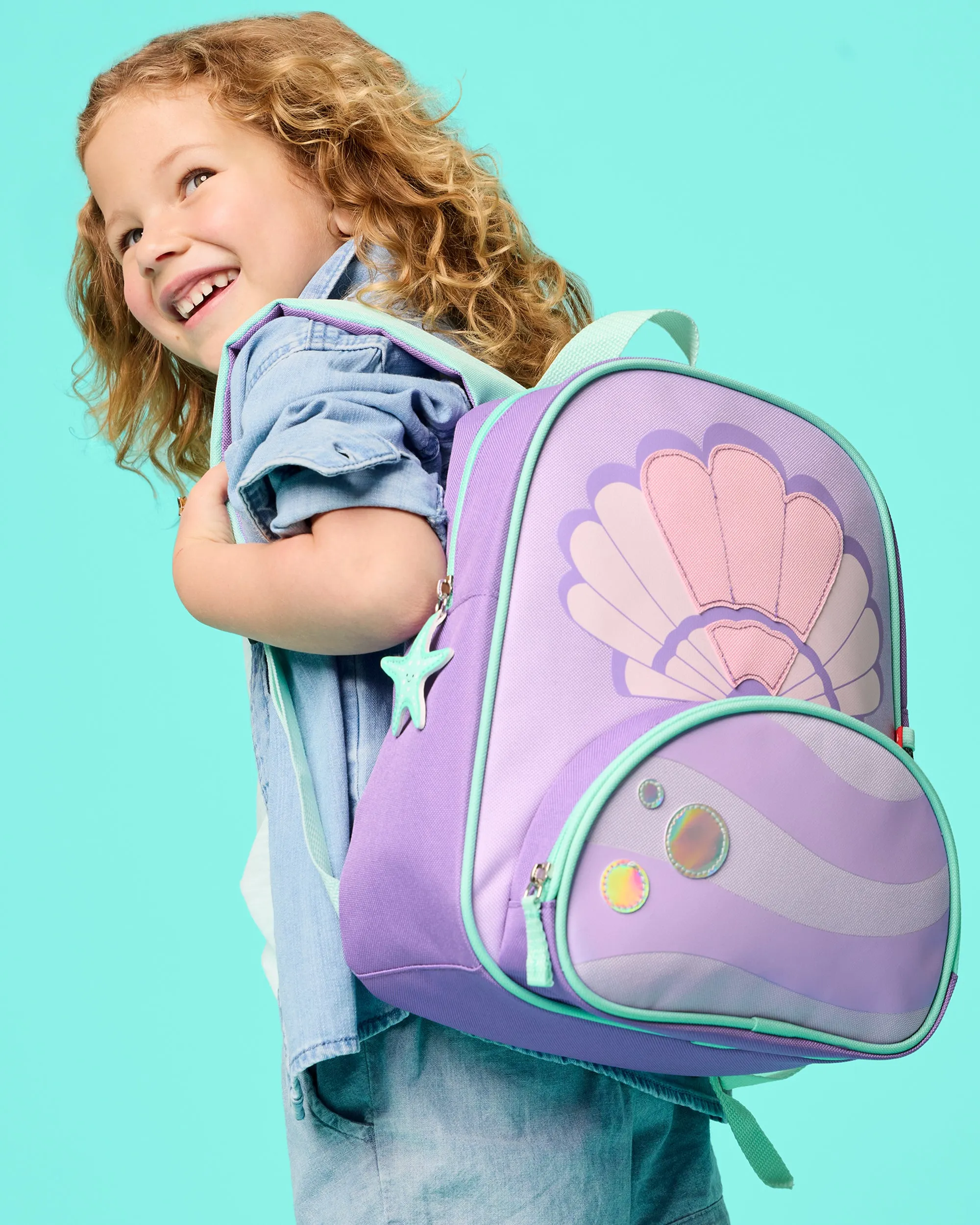 Skip Hop Spark Style Little Kid Backpack- Seashell