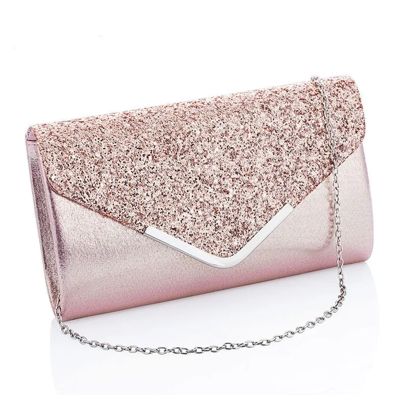 Small party shoulder bag with metal handle