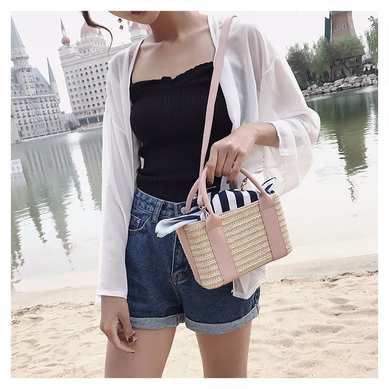 Summer Beach Straw Handbag and Purse